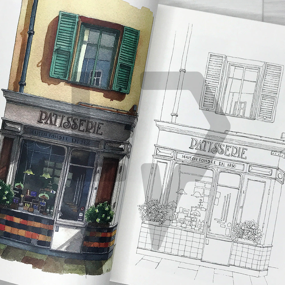 Shops of the World: Urban Coloring Book 세계의 상점들 어반 컬러링북
