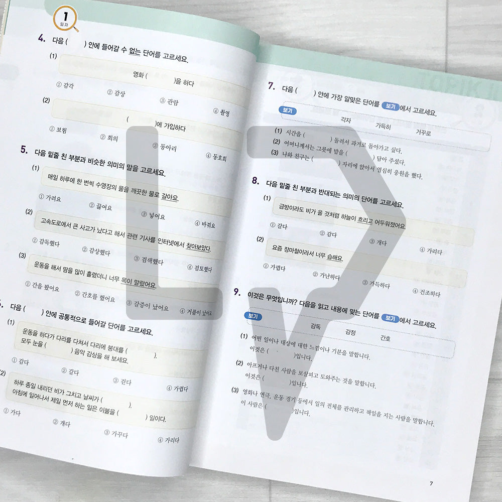 King of Korean Vocabulary TOPIK 2 Intermediate Dictionary Workbook 쏙쏙 한국어 어휘왕 토픽 2 중급 단어사전 문제집