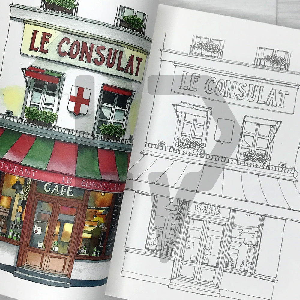 Shops of the World: Urban Coloring Book 세계의 상점들 어반 컬러링북
