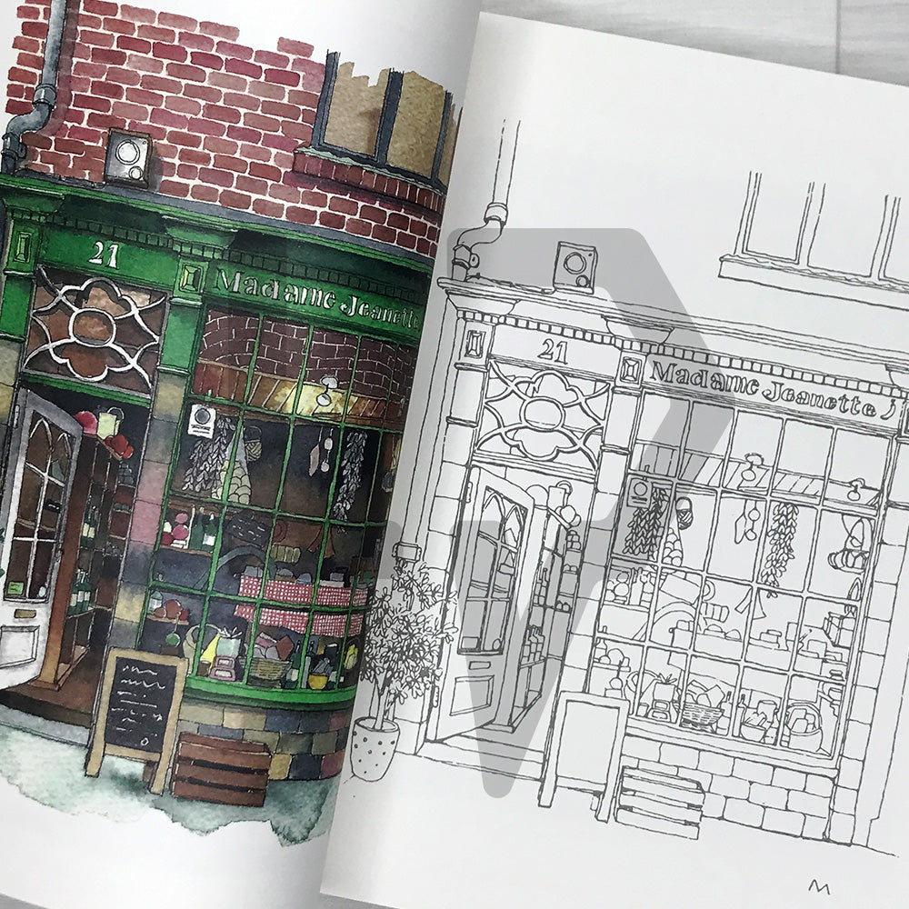 Shops of the World: Urban Coloring Book 세계의 상점들 어반 컬러링북