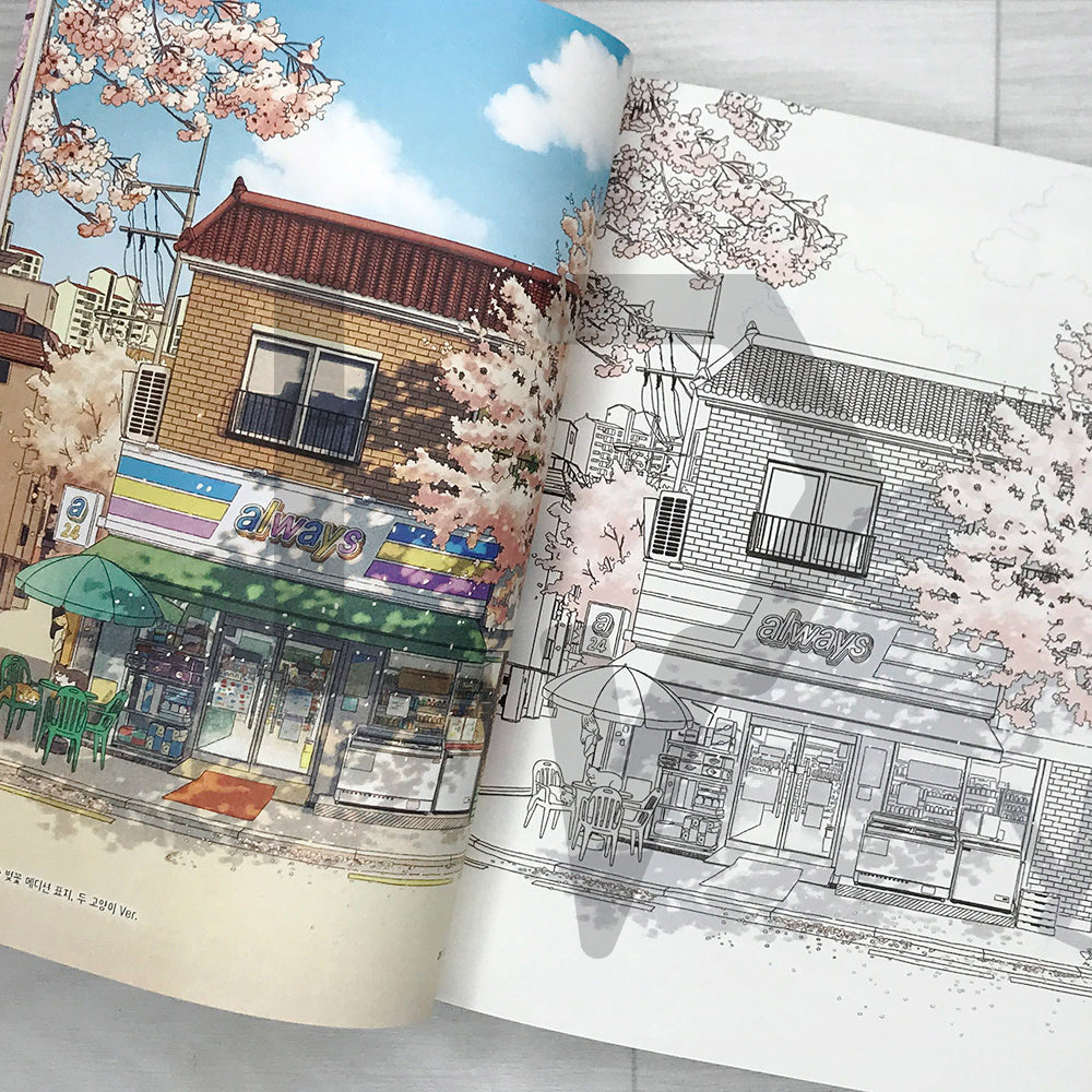 A Walk with Two Cats, Four Seasons Coloring Book 두 고양이와 산책, 사계절 컬러링북