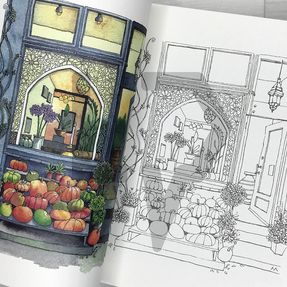 Shops of the World: Urban Coloring Book 세계의 상점들 어반 컬러링북