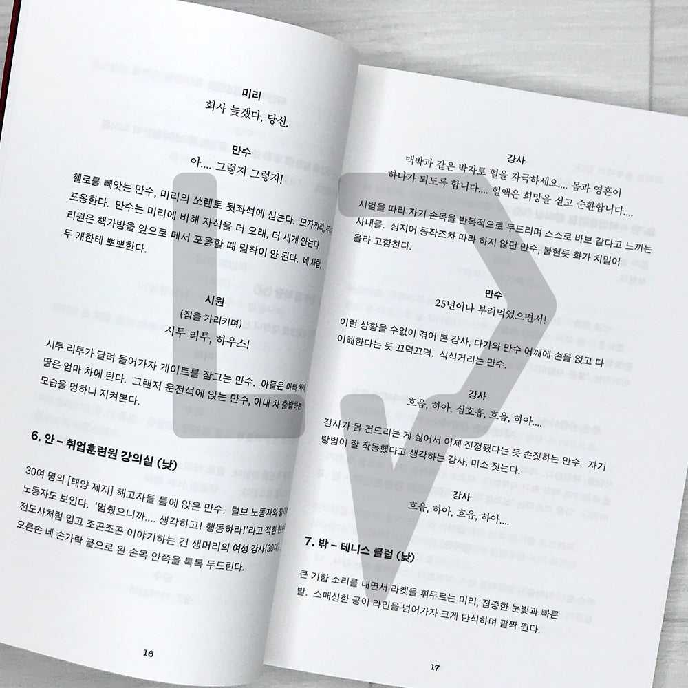 No Other Choice: The Screenplay Book 어쩔수가없다 각본