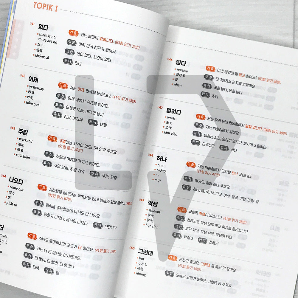 Fast Pass TOPIK 1 Vocabulary from Actual Tests Fast Pass 한국어능력시험 토픽 1 기출 어휘