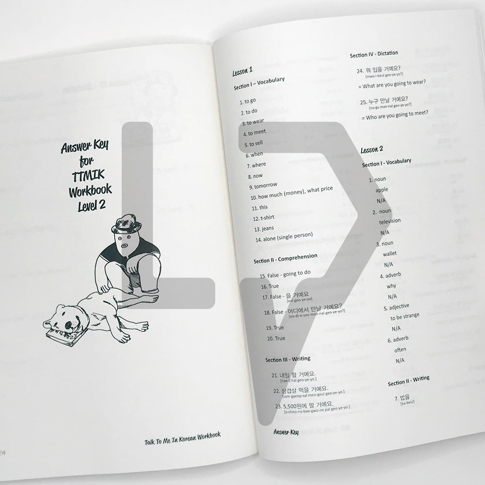 Talk To Me In Korean (TTMIK) Workbook Level 2 - Life Pattern Korea