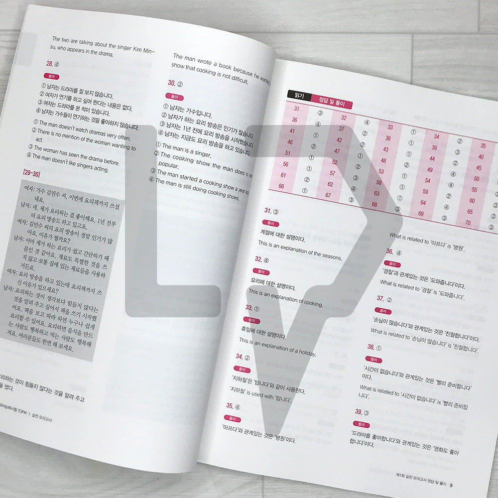 Intensive Course for TOPIK 1 Success - Practice Test 합격특강 한국어능력시험 토픽1 실전 모의고사