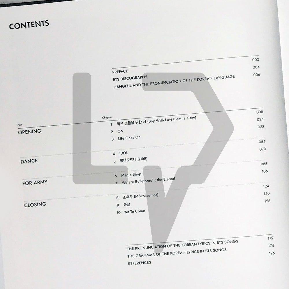 BTS Lyrics Inside - Life Pattern Korea