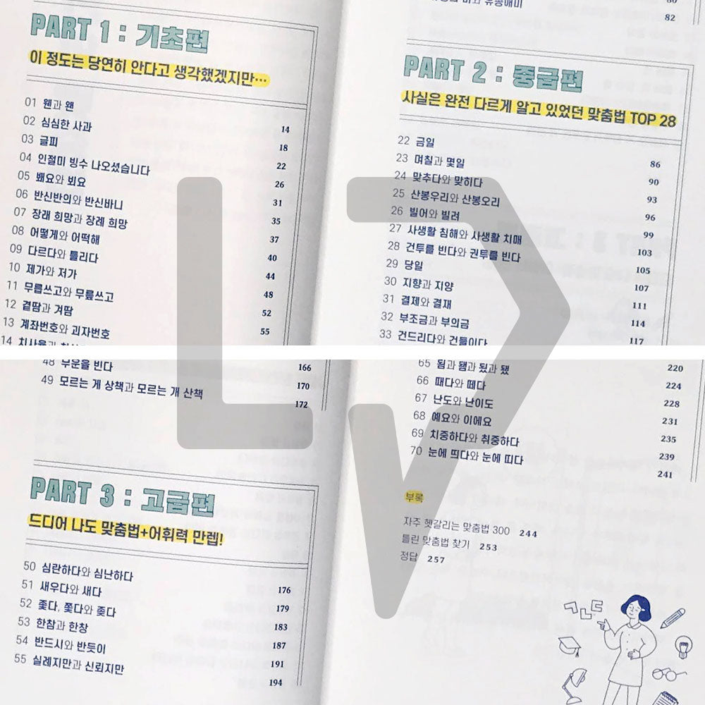A minimal spelling guide for adults these days 요즘 어른을 위한 최소한의 맞춤법