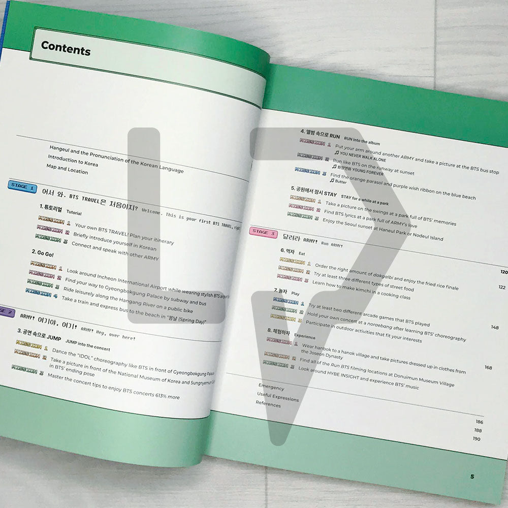 BTS Travel Book with useful Korean expressions