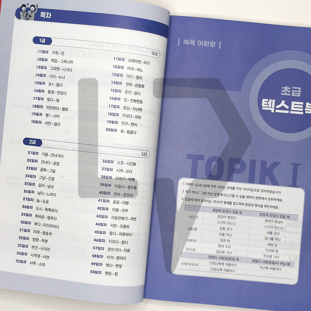 King of Korean Vocabulary TOPIK 1 Beginning Dictionary Textbook 쏙쏙 한국어 어휘왕 토픽 1 초급 단어사전 - Life Pattern Korea