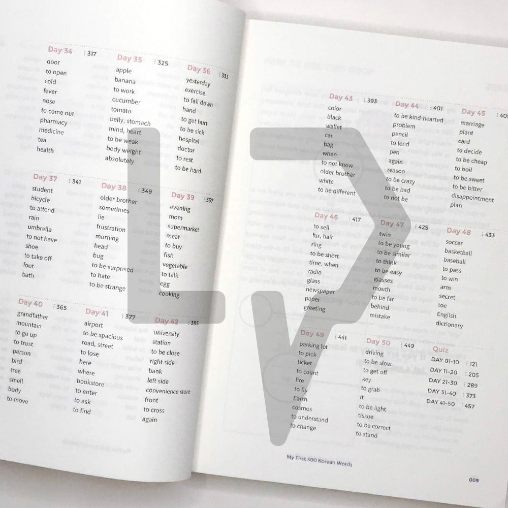 My First 500 Korean Words 이야기로 배우는 한국어 기본 단어 500 Book 1 - Life Pattern Korea