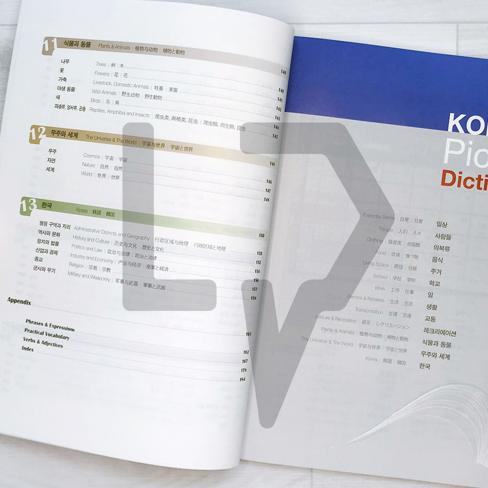 Korean Picture Dictionary English, Chinese, Japanese - Life Pattern Korea