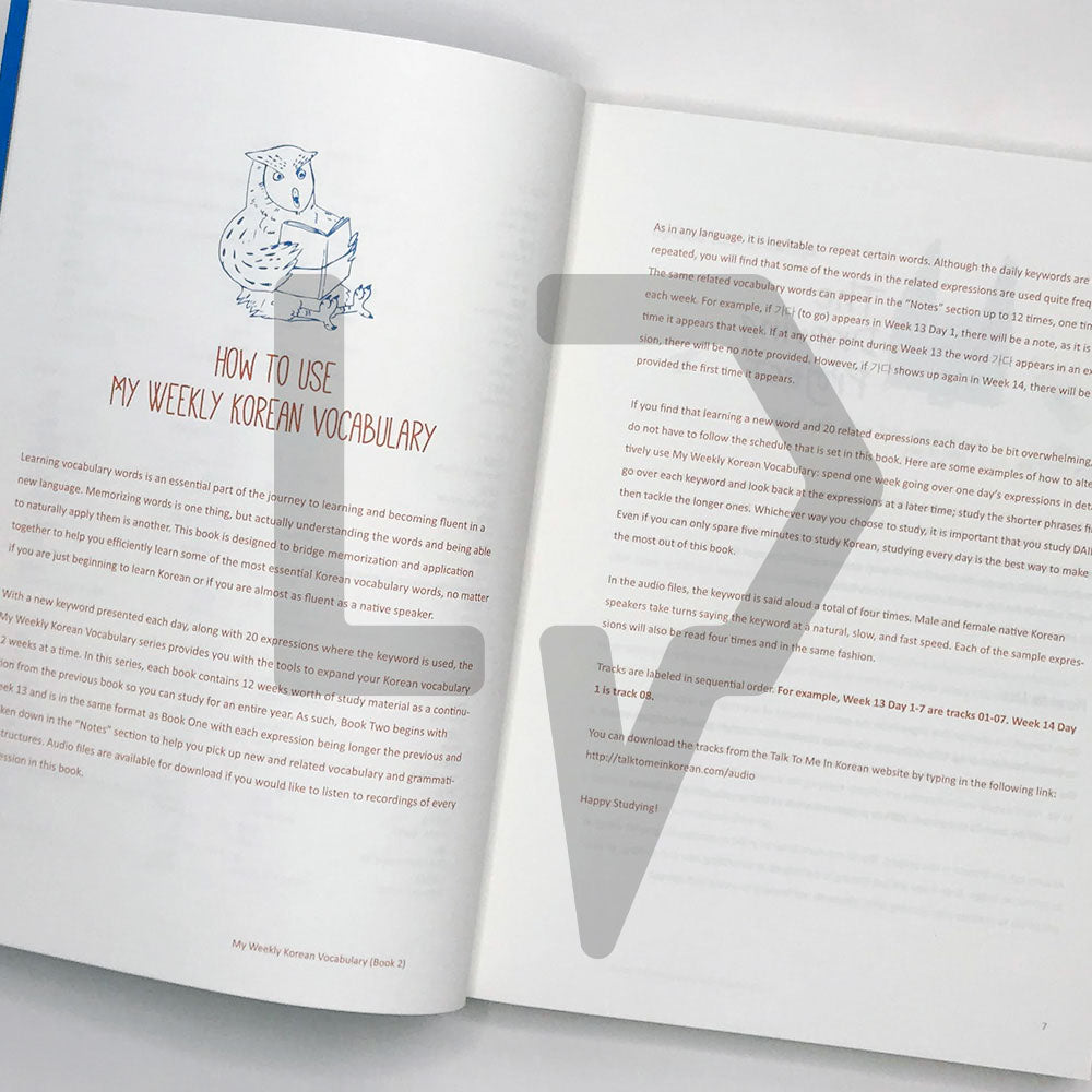 My Weekly Korean Vocabulary 매일매일 단어 공부 Book 2 - Life Pattern Korea