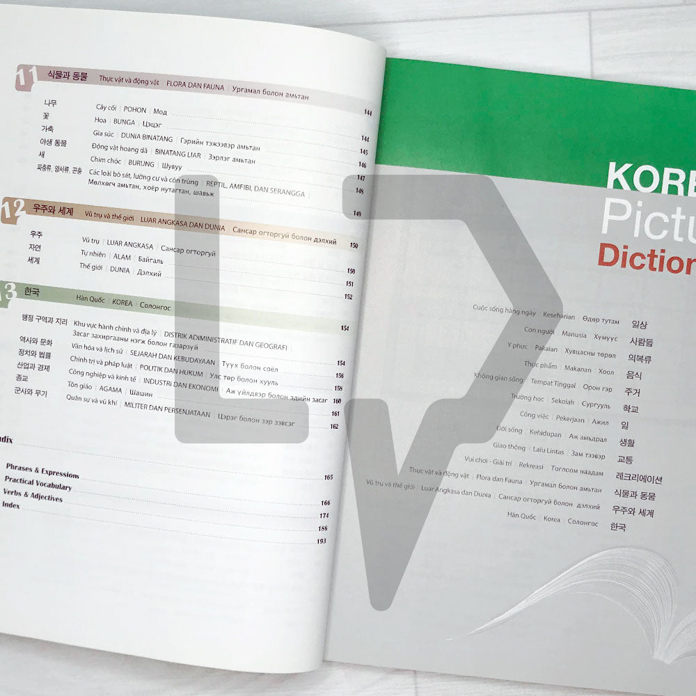 Korean Picture Dictionary Vietnamese, Indonesian, Mongolian - Life Pattern Korea