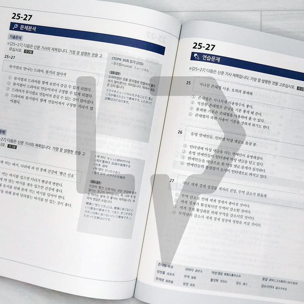 Korean Language Bank TOPIK 2: OK with this one book 한국어뱅크 토픽 2 한 권이면 OK (Japanese) - Life Pattern Korea