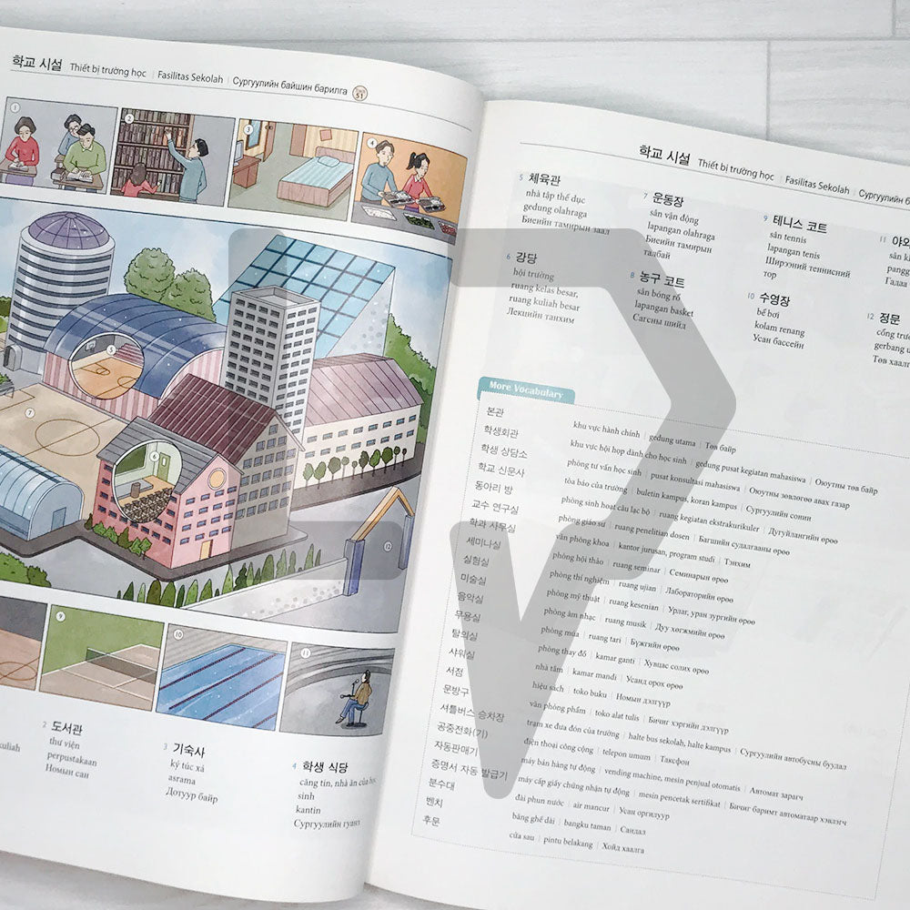 Korean Picture Dictionary Vietnamese, Indonesian, Mongolian - Life Pattern Korea