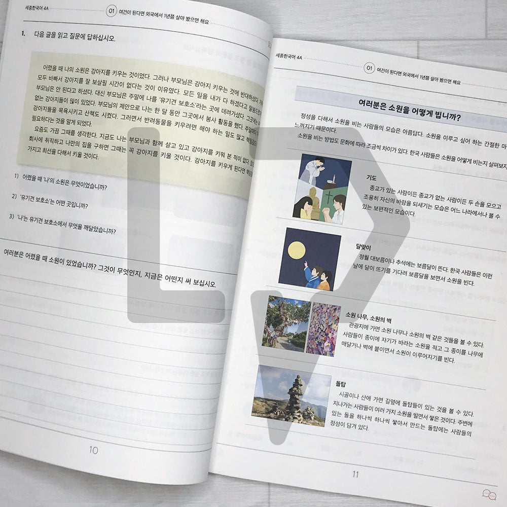 Sejong Korean Extension Activity Book 세종한국어 더하기 활동 4A (2022 Edition)