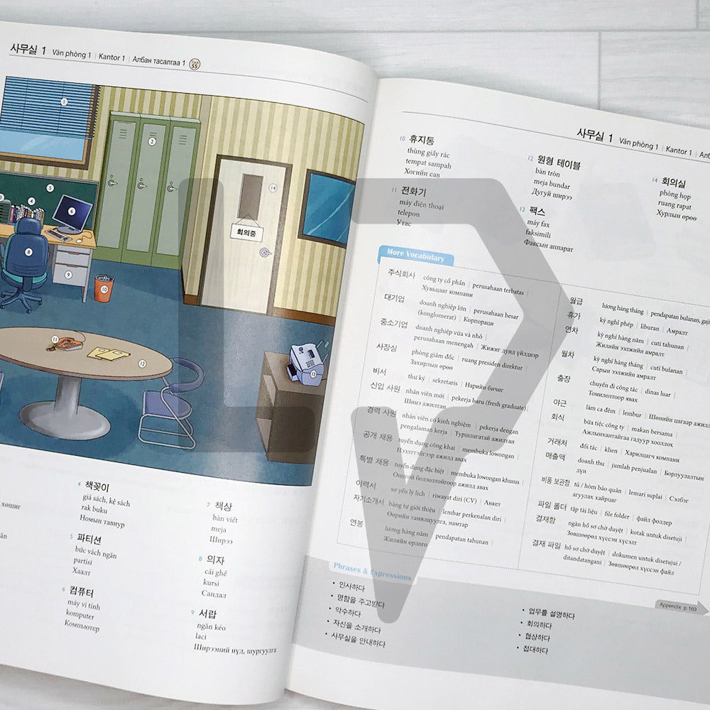 Korean Picture Dictionary Vietnamese, Indonesian, Mongolian - Life Pattern Korea