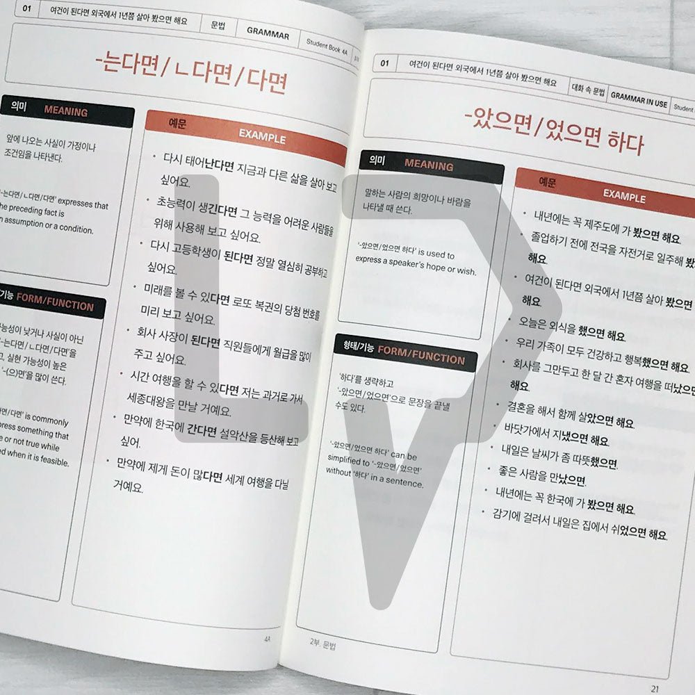 Sejong Korean Vocabulary & Grammar Book 세종한국어 어휘 표현과 문법 4A (2022 Edition)