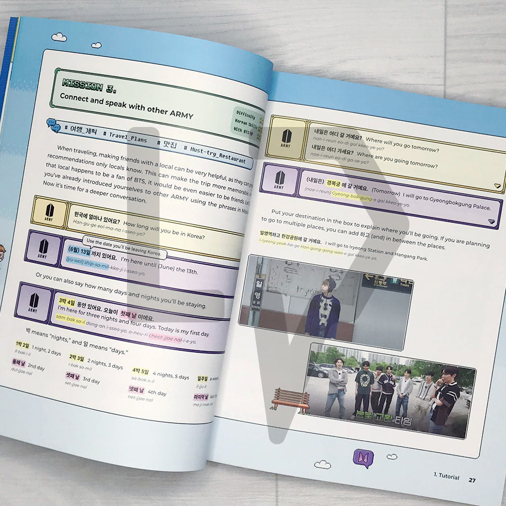 BTS Travel Book with useful Korean expressions
