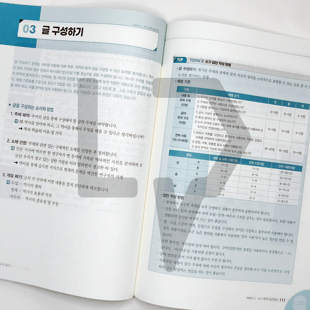 TOPIK 2 Writing 토픽 2 쓰기 (2022) - Life Pattern Korea