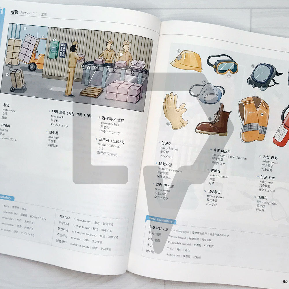 Korean Picture Dictionary English, Chinese, Japanese - Life Pattern Korea