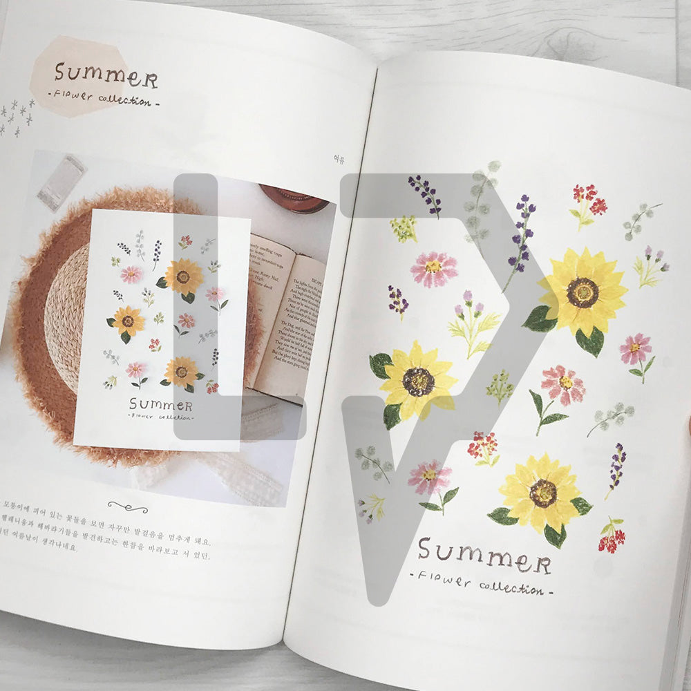 Vintage Girl’s Colored Pencil Illustrations 빈티지걸의 색연필 일러스트 - Life Pattern Korea