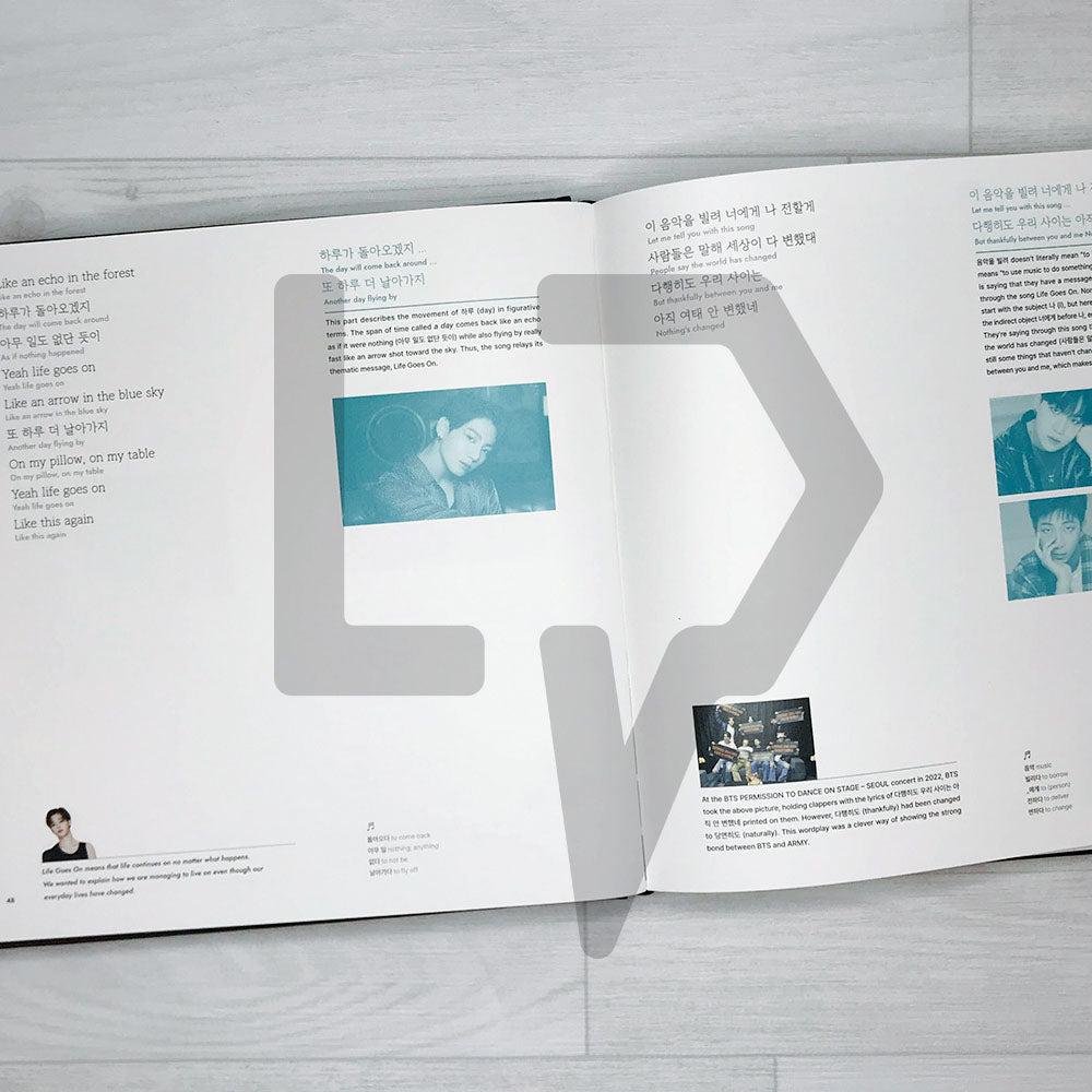 BTS Lyrics Inside - Life Pattern Korea