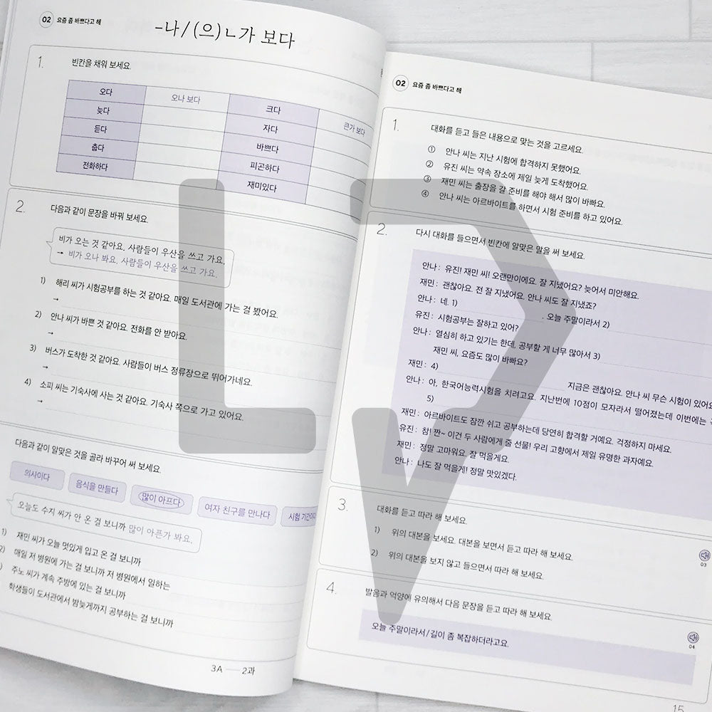Sejong Korean Workbook 세종한국어 익힘책 3A (2022 Edition)