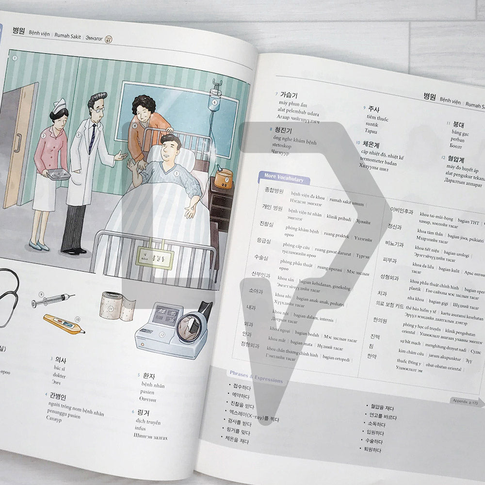 Korean Picture Dictionary Vietnamese, Indonesian, Mongolian - Life Pattern Korea