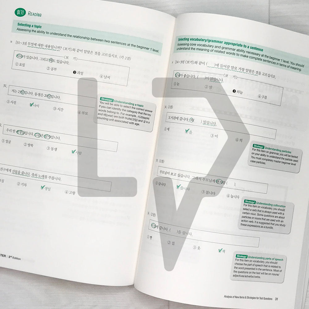 TOPIK Master Final Actual Tests - TOPIK 1 Basic (3rd Edition) - Life Pattern Korea