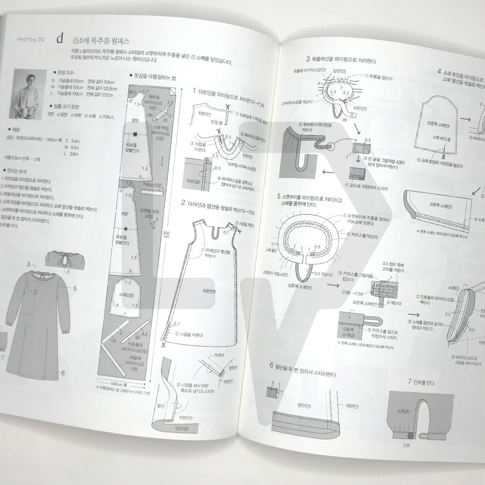 Linen Dresses (Linen No One-Piece) by Hiromi Shibata 입을수록 편안한 리넨 원피스 - Life Pattern Korea