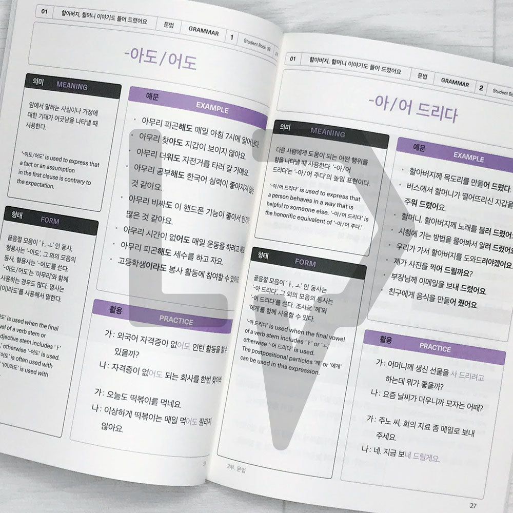 Sejong Korean Vocabulary & Grammar Book 세종한국어 어휘 표현과 문법 3B (2022 Edition)