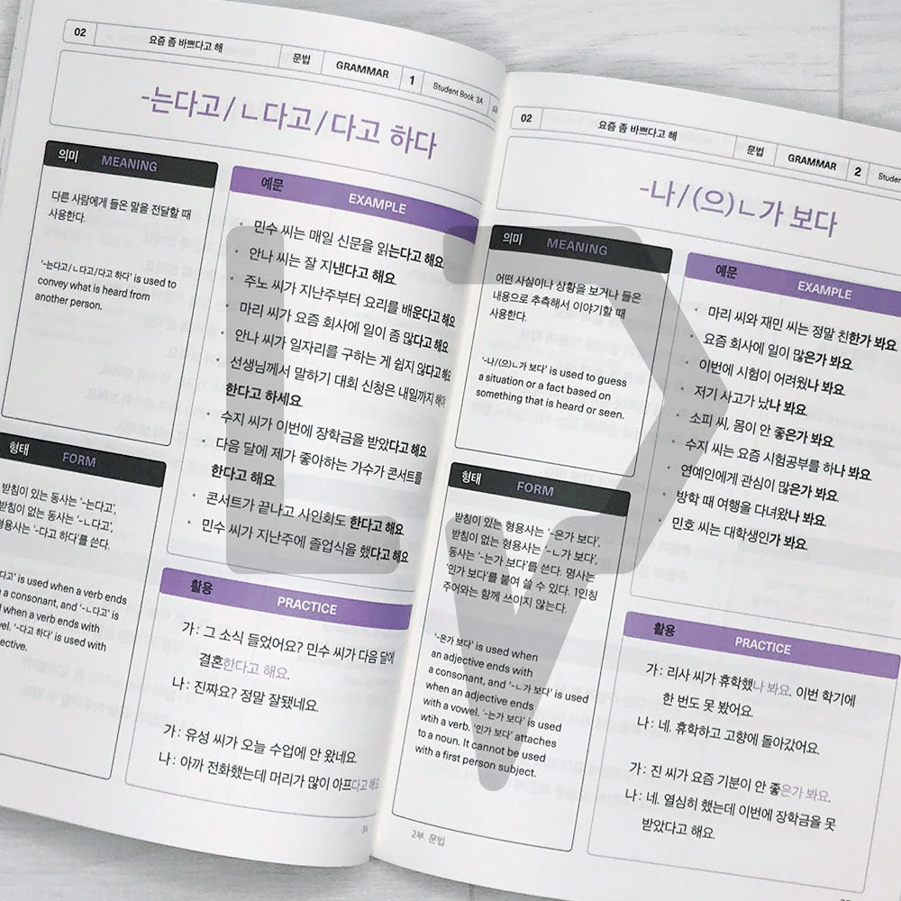 Sejong Korean Vocabulary & Grammar Book 세종한국어 어휘 표현과 문법 3A (2022 Edition)