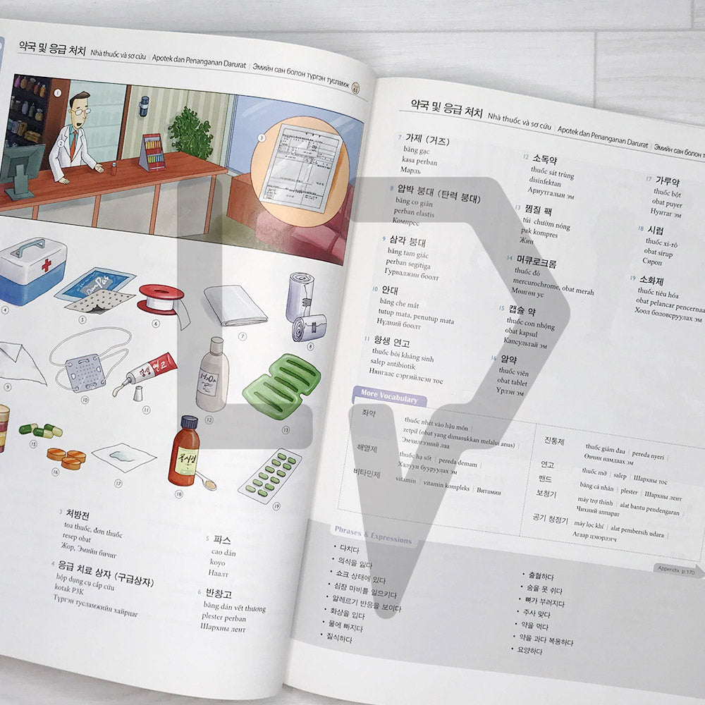 Korean Picture Dictionary Vietnamese, Indonesian, Mongolian - Life Pattern Korea