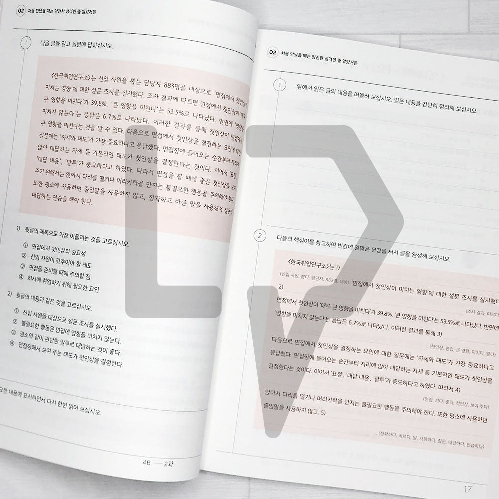 Sejong Korean Workbook 세종한국어 익힘책 4B (2022 Edition)