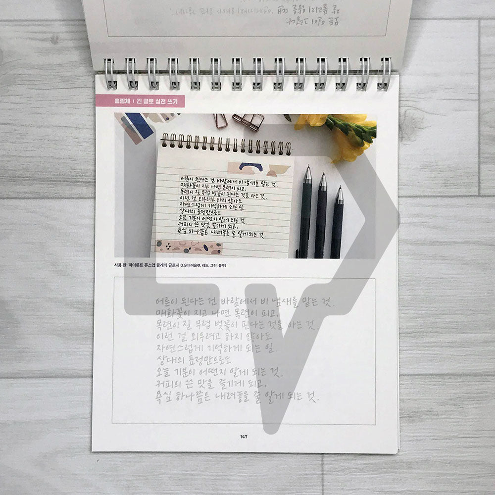 I want to be good at Korean handwriting like Callilove Workbook 나도 캘리애처럼 손글씨 잘 쓰고 싶어 워크북