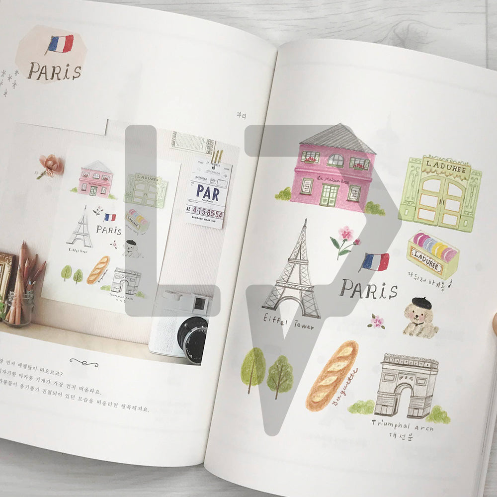 Vintage Girl’s Colored Pencil Illustrations 빈티지걸의 색연필 일러스트 - Life Pattern Korea