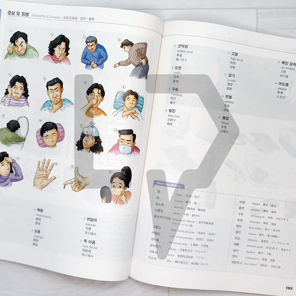 Korean Picture Dictionary English, Chinese, Japanese - Life Pattern Korea