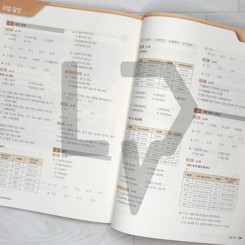 KIIP Korean Language and Culture Intermediate Level 1 Workbook 한국어와 한국문화 중급 1 익힘책