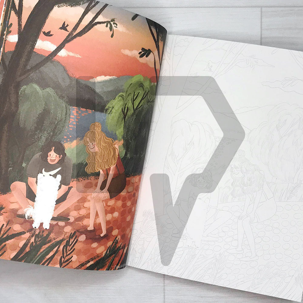 Happiness, Coloring Book by Drawing Prairie 드로잉프레리 컬러링북, 해피니스 - Life Pattern Korea