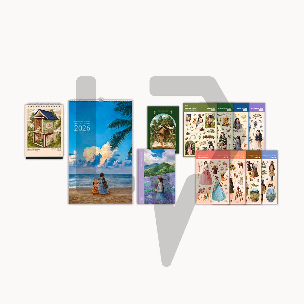 Aeppol Forest Girl 2026 Diary & Illustration Goods Collection 애뽈의 2026 숲소녀 다이어리 & 달력