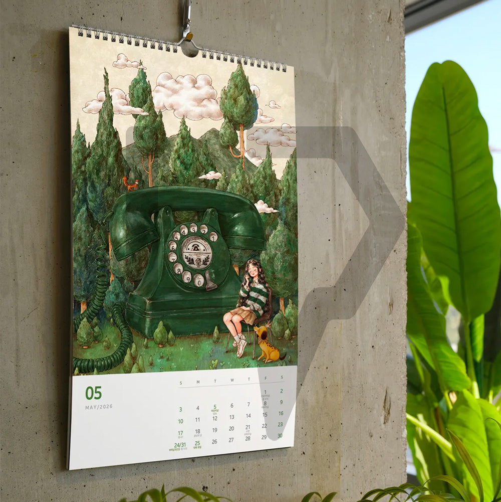 Aeppol Forest Girl 2026 Diary & Illustration Goods Collection 애뽈의 2026 숲소녀 다이어리 & 달력