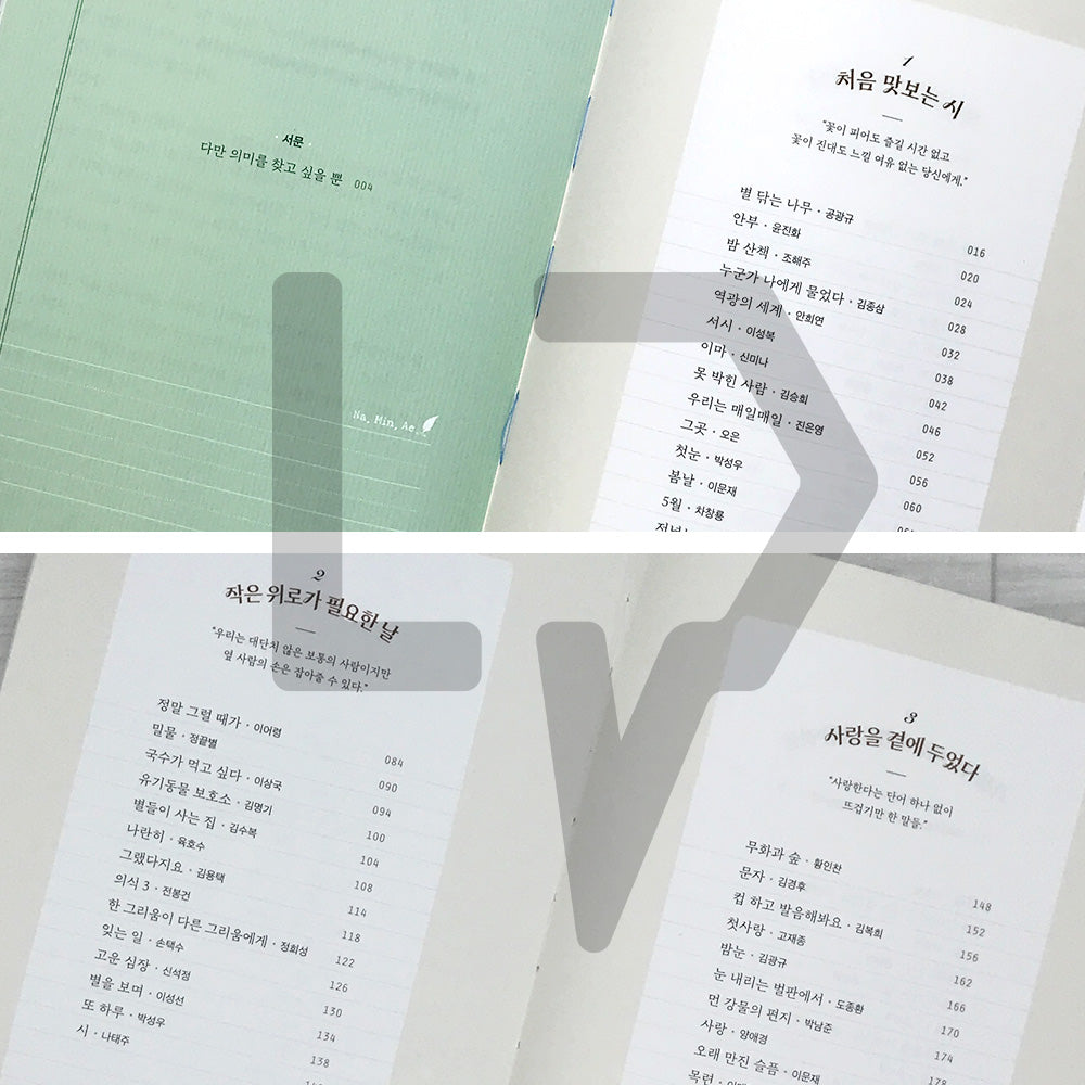 Even Just One Line Etched in My Heart: Na Min-ae's Life Poetry Copybook 단 한 줄만 내 마음에 새긴다고 해도
