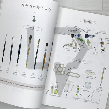 City Walk Urban Sketch Watercolor Coloring Book: People and Landscapes in Harmony 도시 산책 수채화 컬러링 북: 인물과 풍경이 어우러진 어반 스케치