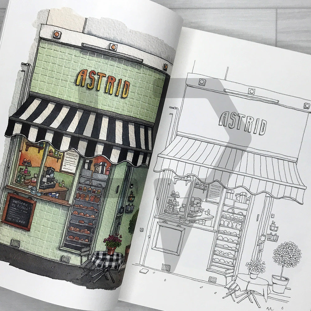 Streetside Shops 거리의 상점들 어반 컬러링북: Urban Anna Coloring Book 3