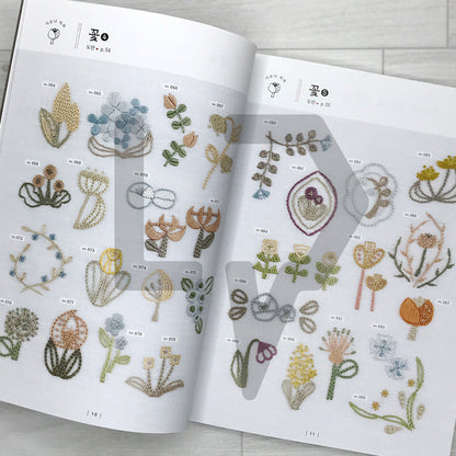 550 One-Point Embroidery Stitches Completed with 8 Basic Stitches 8가지 기초 스티치로 완성하는 원포인트 자수 스티치 550