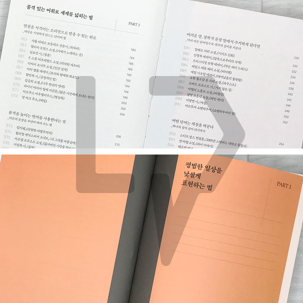 A Copybook for Those Who Want to Improve Their Korean Vocabulary 더 나은 어휘를 쓰고 싶은 당신을 위한 필사책