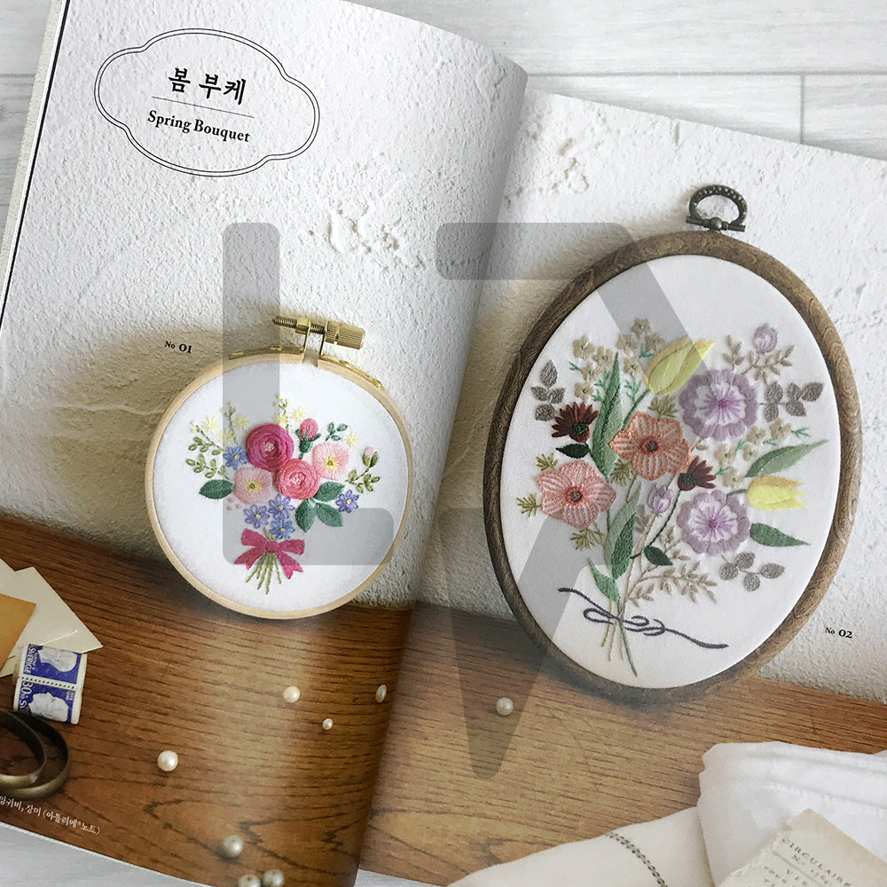 Bouquets and Wreaths: Botanical Embroidery Capturing the Beauty of the Four Seasons 부케와 리스: 사계절의 아름다움을 담은 식물 자수