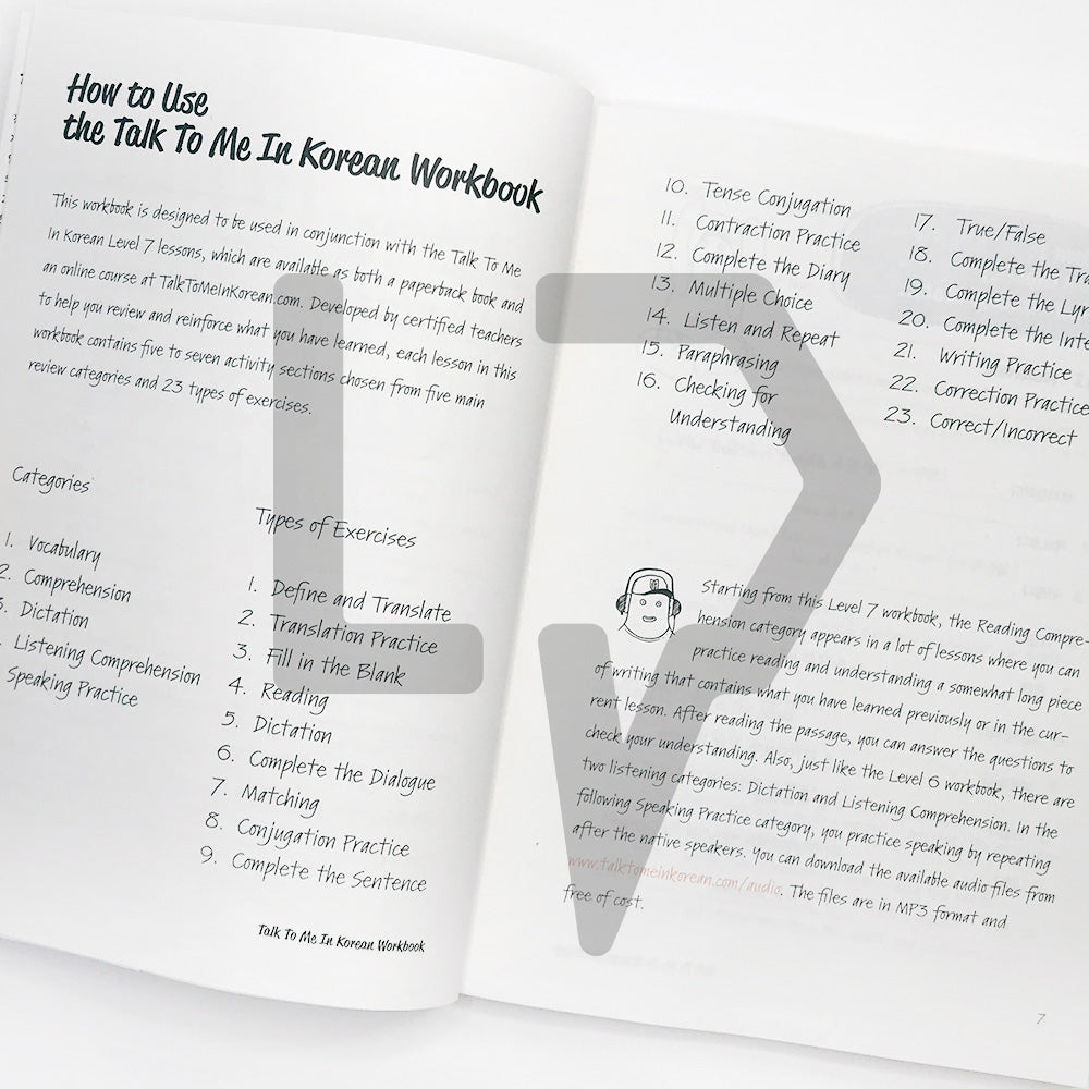 Talk To Me In Korean (TTMIK) Workbook Level 7 - Life Pattern Korea